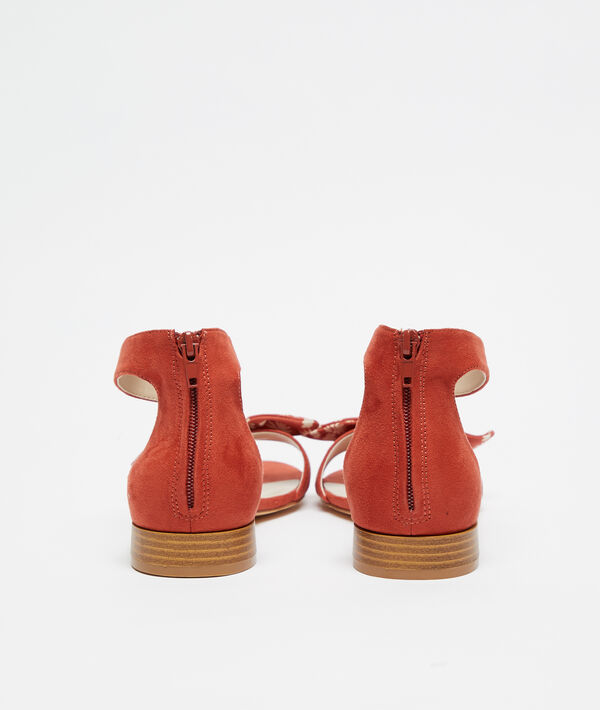 Sandales nouées effet daim Sandales nouées effet daim