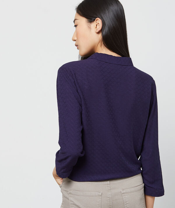 Chemisier noué à motifs jacquard Chemisier noué à motifs jacquard
