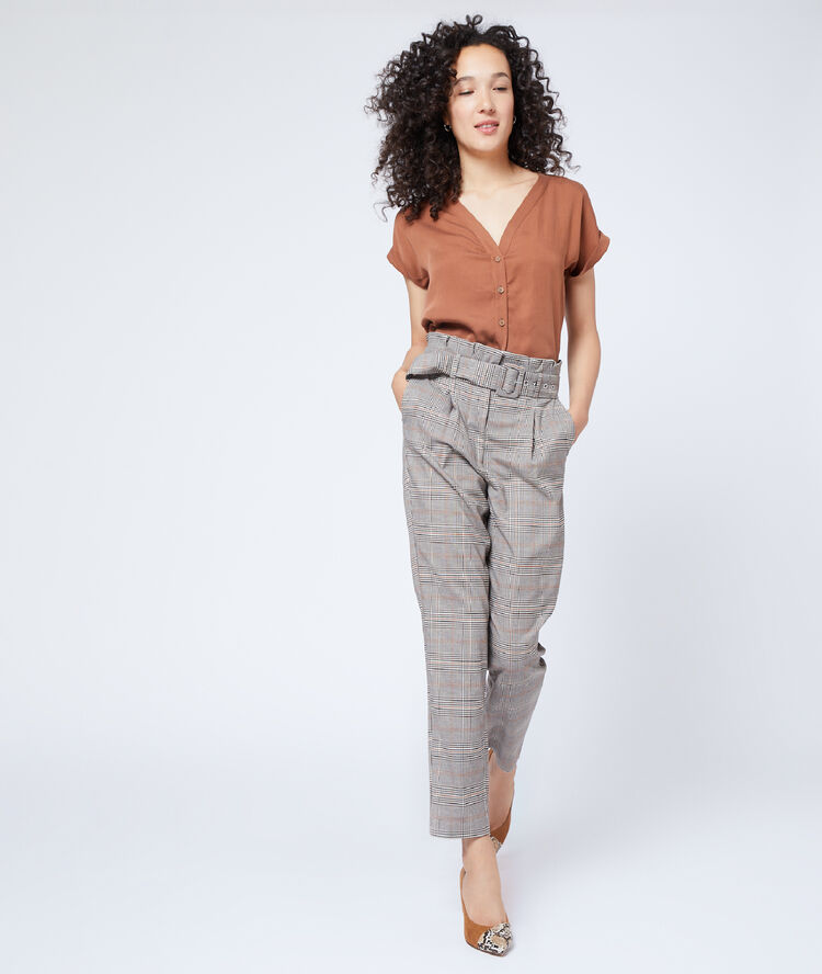Blouse boutonnée en tencel® savane.