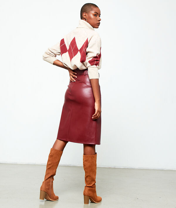 Jupe midi simili cuir Jupe midi simili cuir