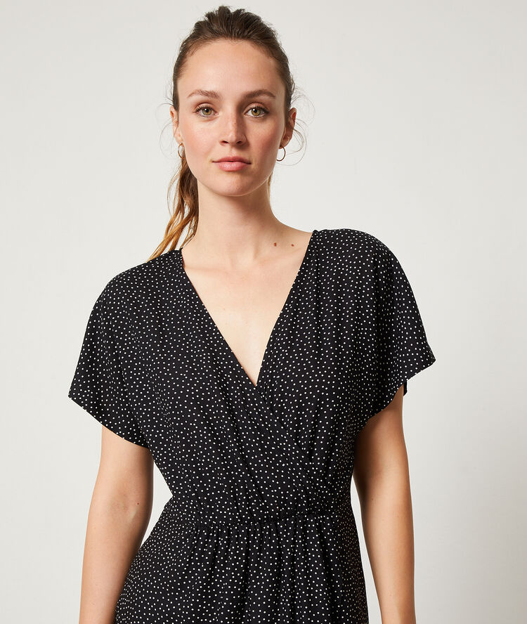 Robe longue portefeuille noir.
