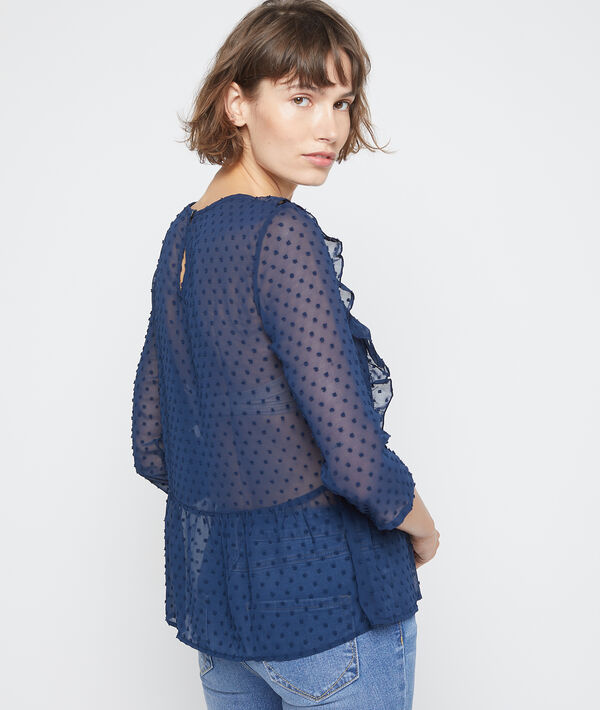 Blouse transparente en plumetis Blouse transparente en plumetis