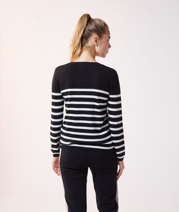 Pull rayé à laçage Pull rayé à laçage