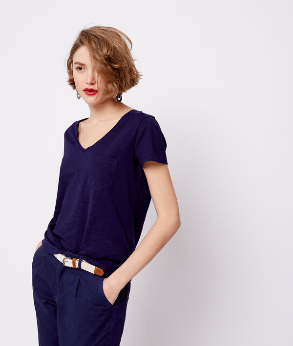 T-shirt col v 100% coton bio T-shirt col v 100% coton bio