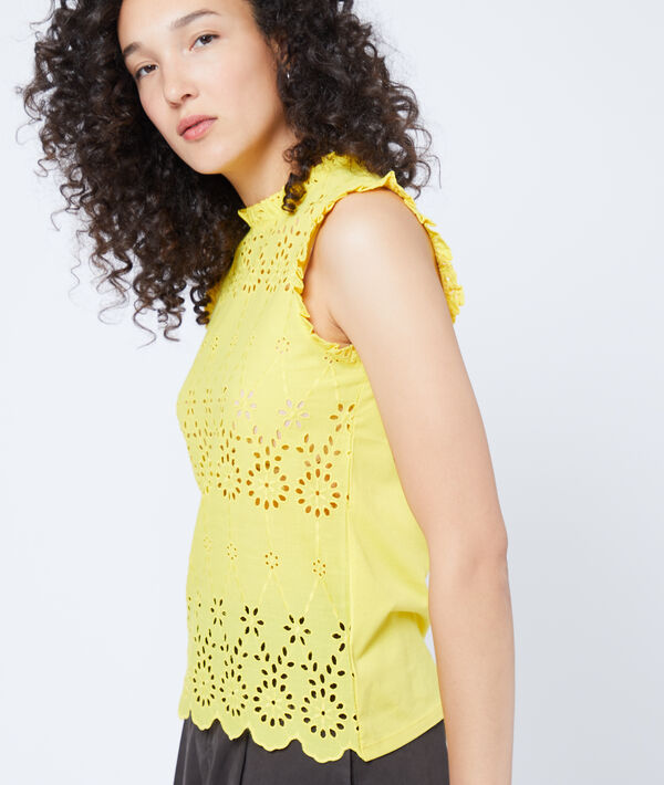 Top à broderie anglaise en coton Top à broderie anglaise en coton