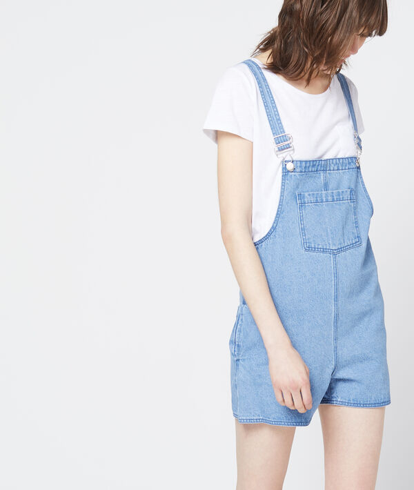 Salopette en jean bleach.