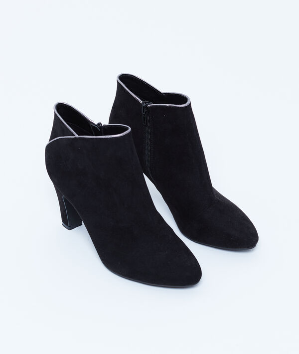 Bottines à talons liséré métallisé Bottines à talons liséré métallisé