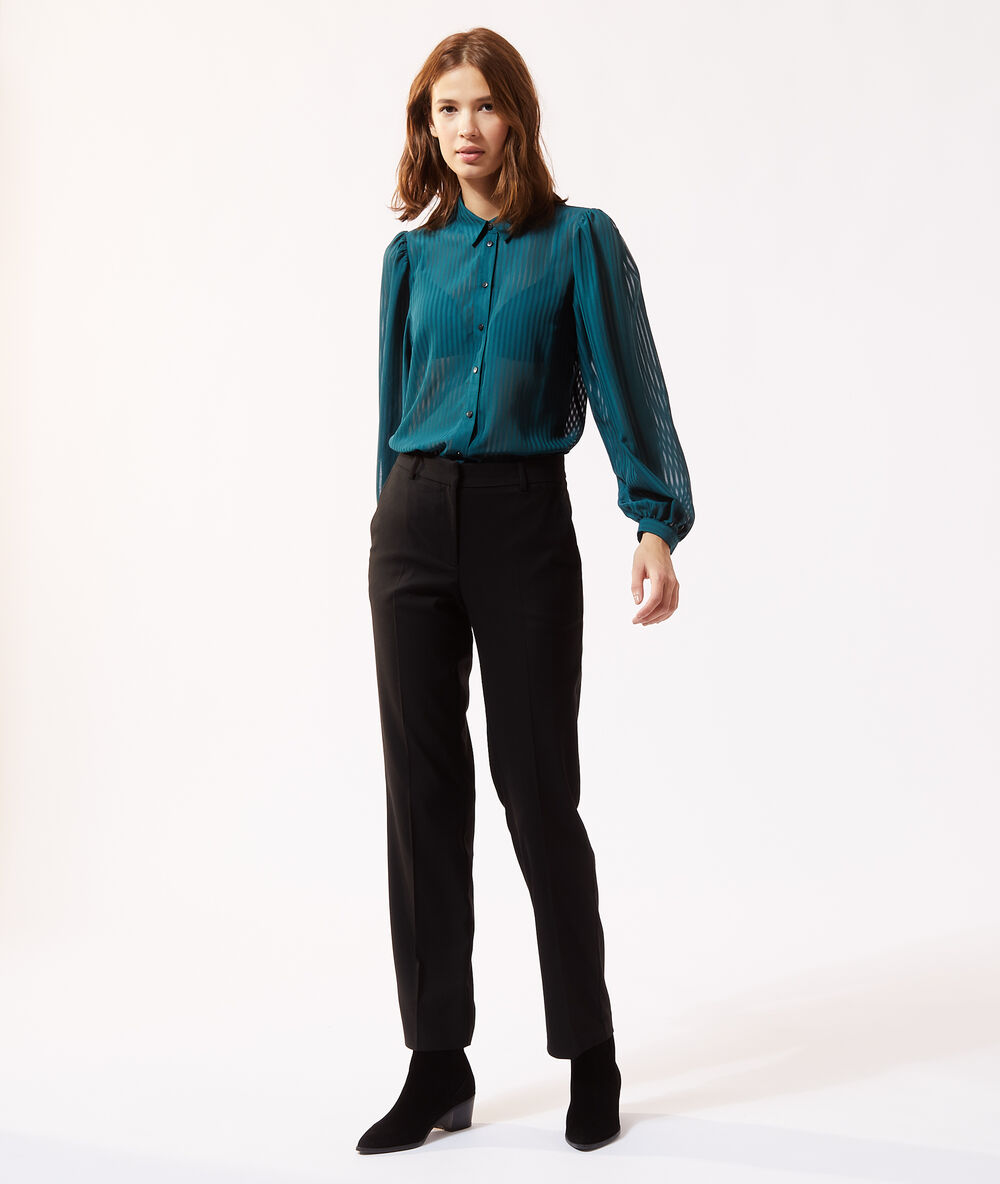 Pantalon à pince noir.