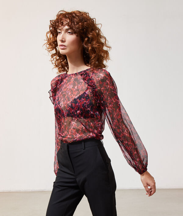 Blouse imprimé à volants Blouse imprimé à volants