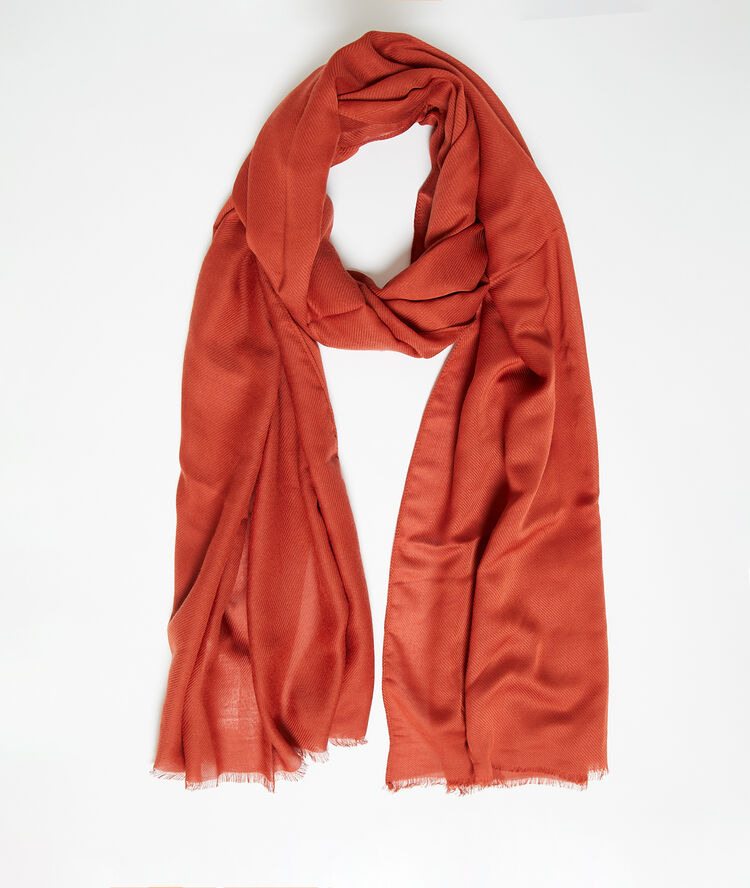 Foulard uni brique.