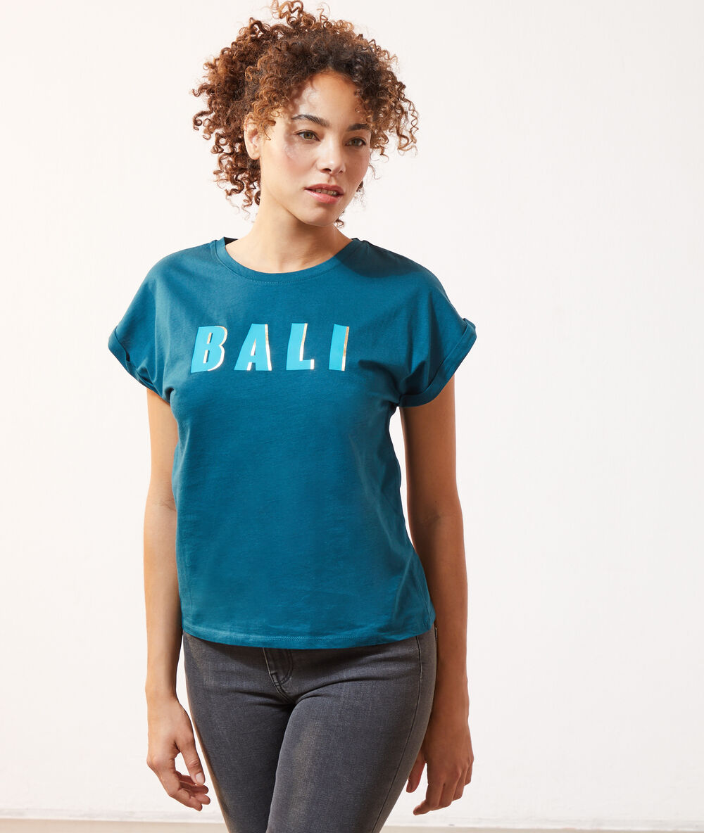 T-shirt "bali" vert paon.