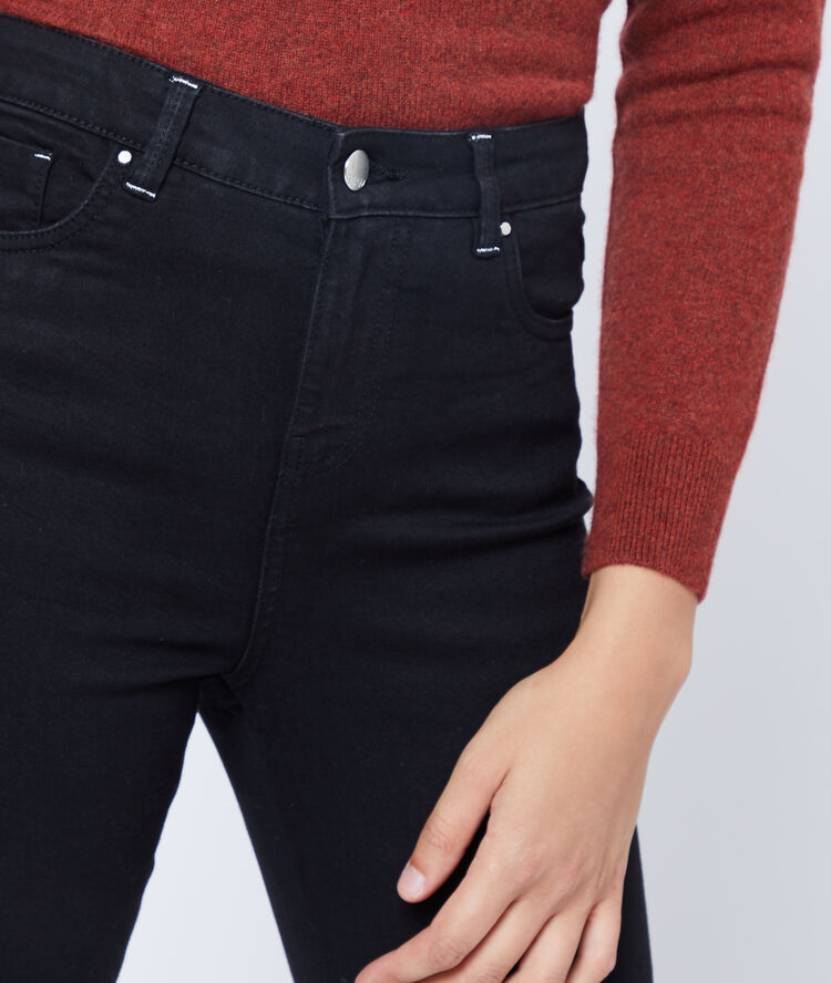 Jean skinny taille haute noir.
