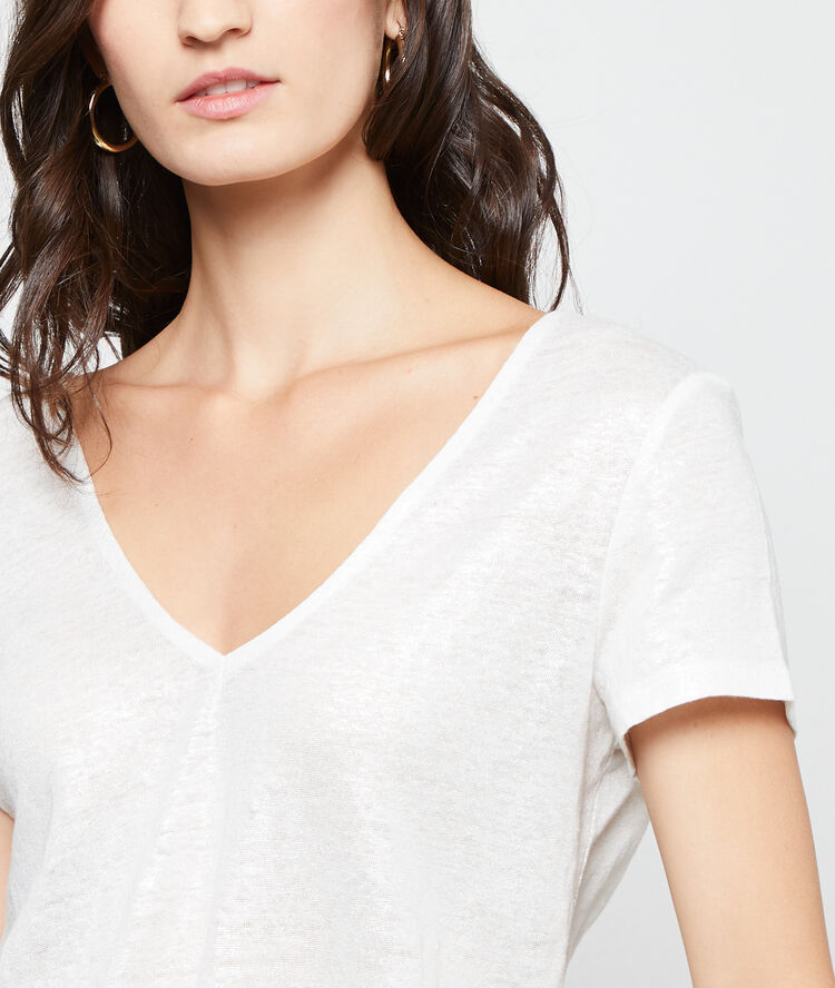 T-shirt métallisé off-white.