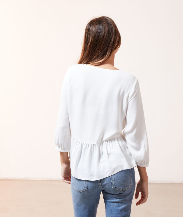 Blouse volantée à boutons Blouse volantée à boutons