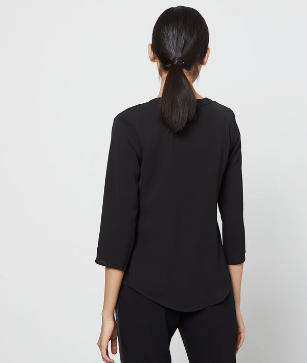 Blouse à décolleté guipure Blouse à décolleté guipure