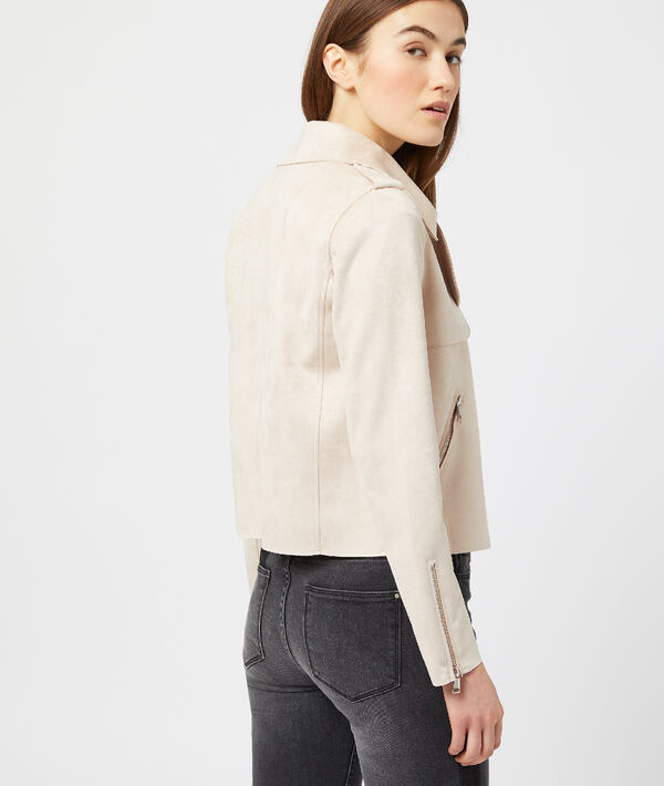 Veste biker effet daim Veste biker effet daim