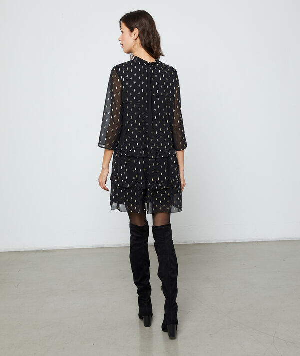Robe doublée à motifs plumes Robe doublée à motifs plumes