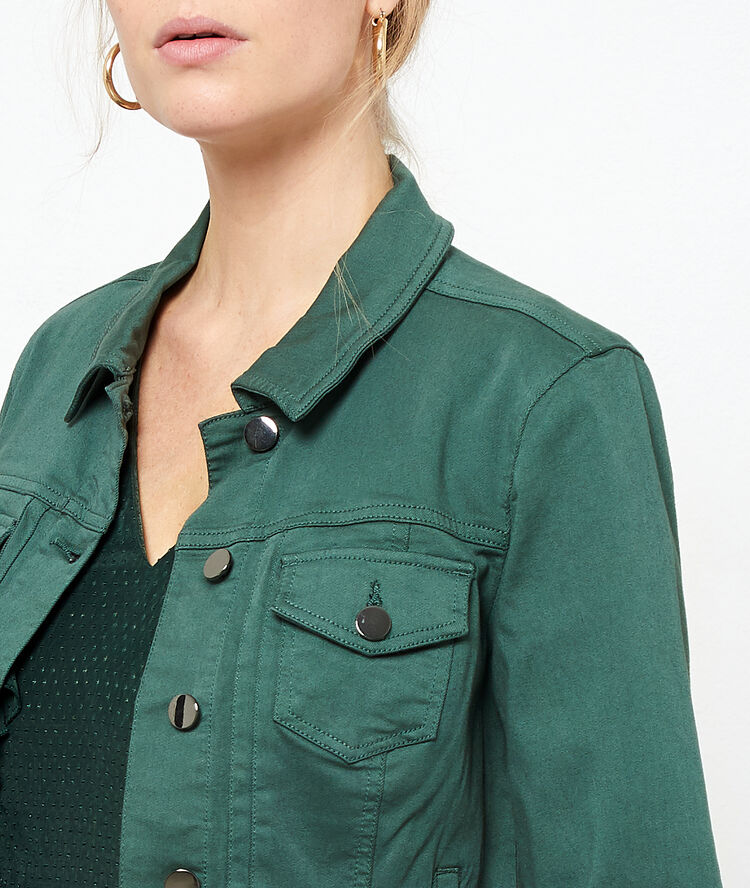 Veste en jean canard.