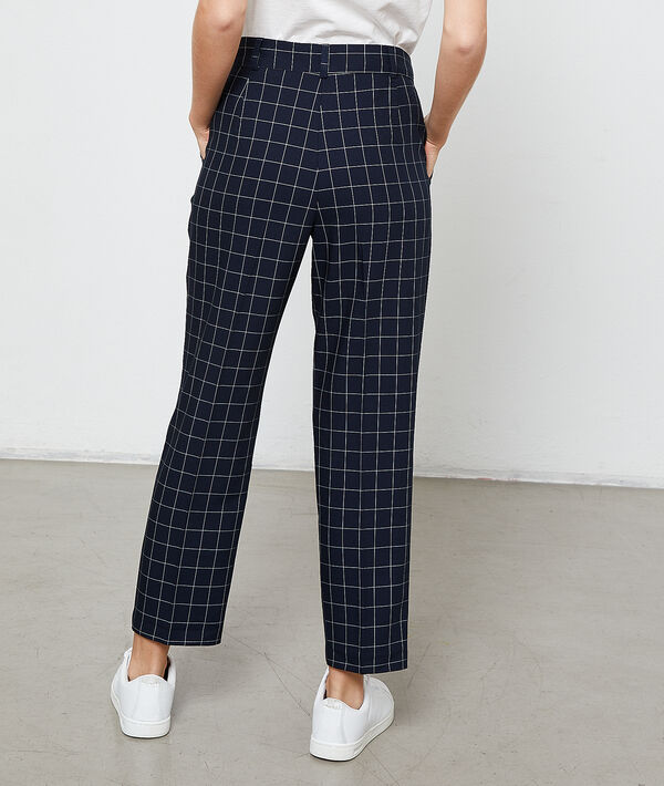 Pantalon carotte à carreaux Pantalon carotte à carreaux