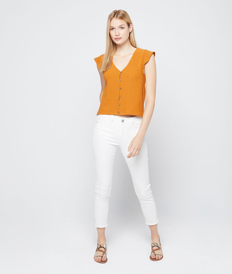 Top boutonné epice.