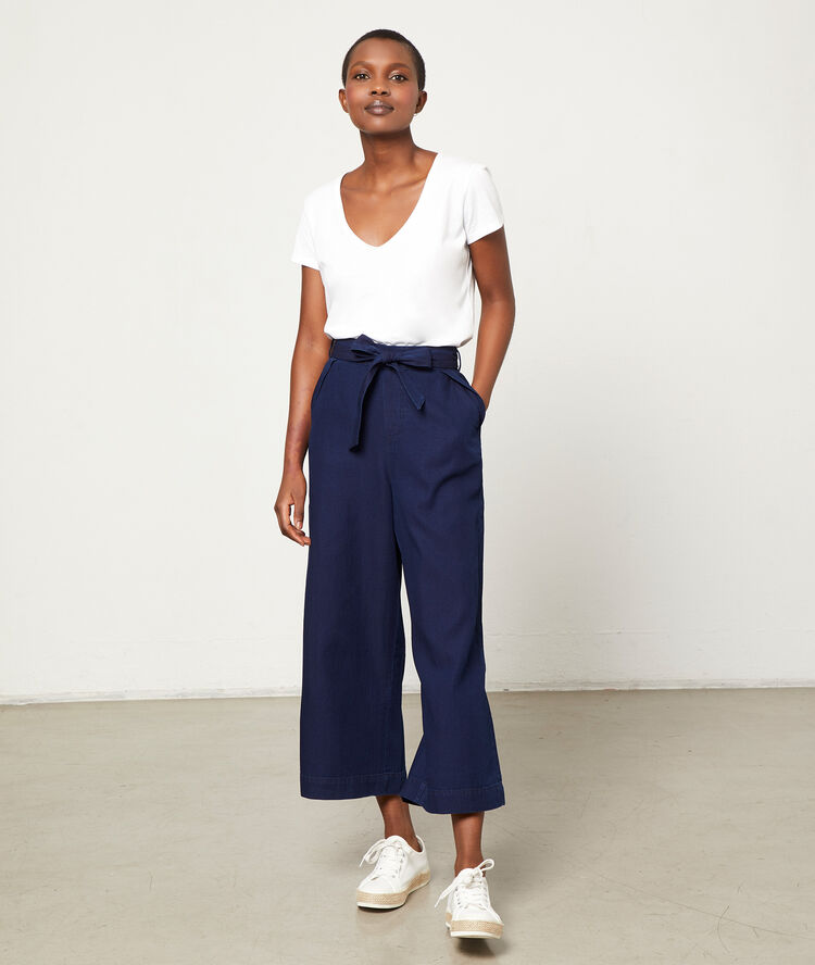 Pantalon large à nouer brut.