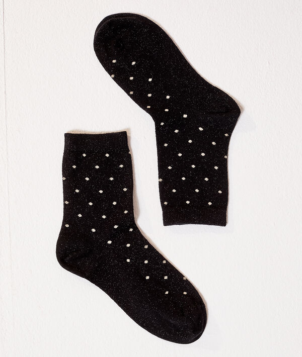 Chaussettes pois à fils métallisés Chaussettes pois à fils métallisés