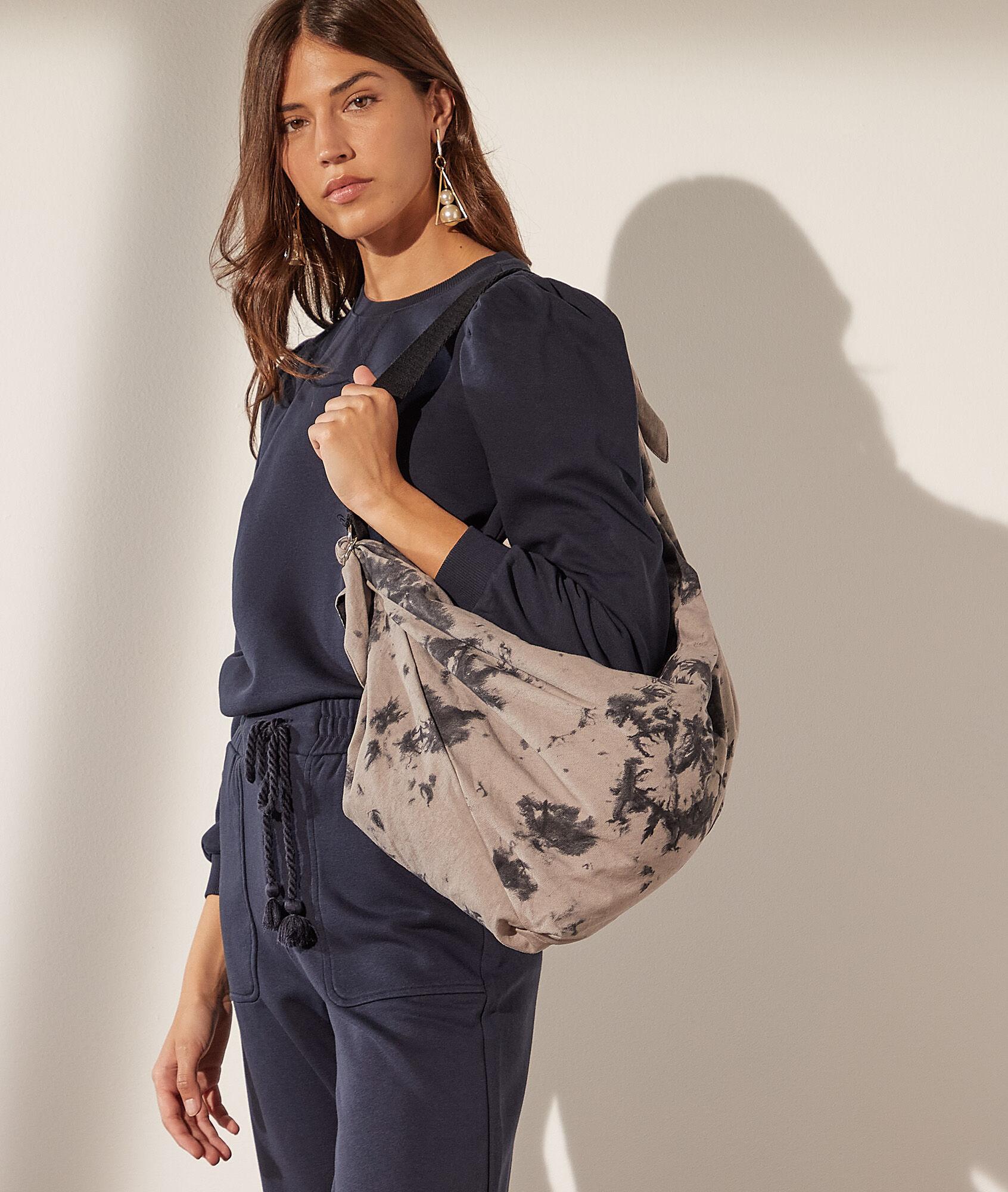 Sac besace tie and dye - Lovina - TU - Gris - Femme - Etam