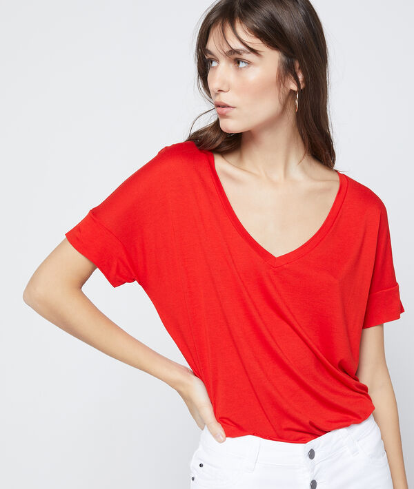 T-shirt uni col V T-shirt uni col V