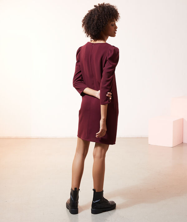 Robe droite manches ballons Robe droite manches ballons