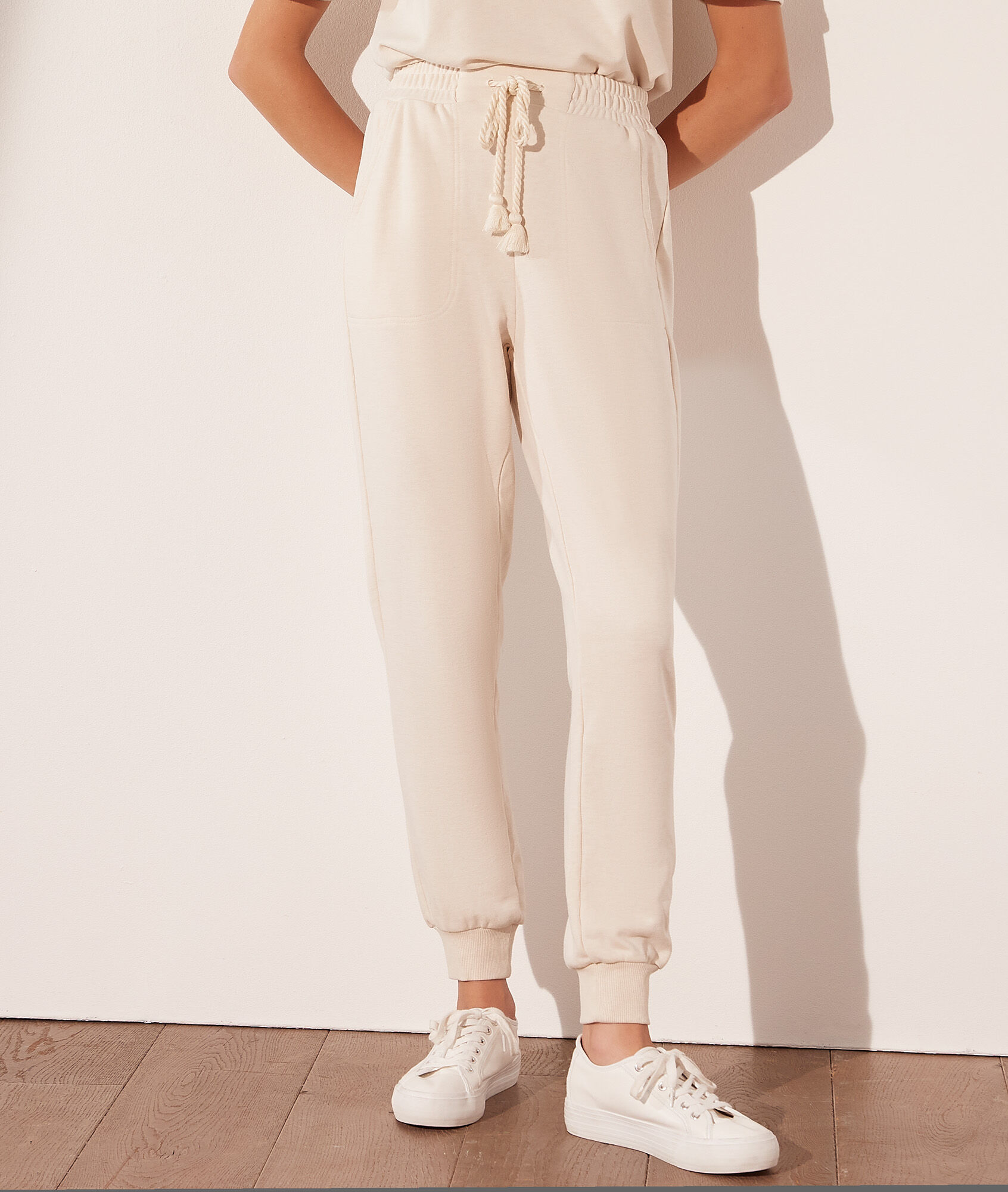 Pantalon jogger - Lazy - XS - Beige - Femme - Etam