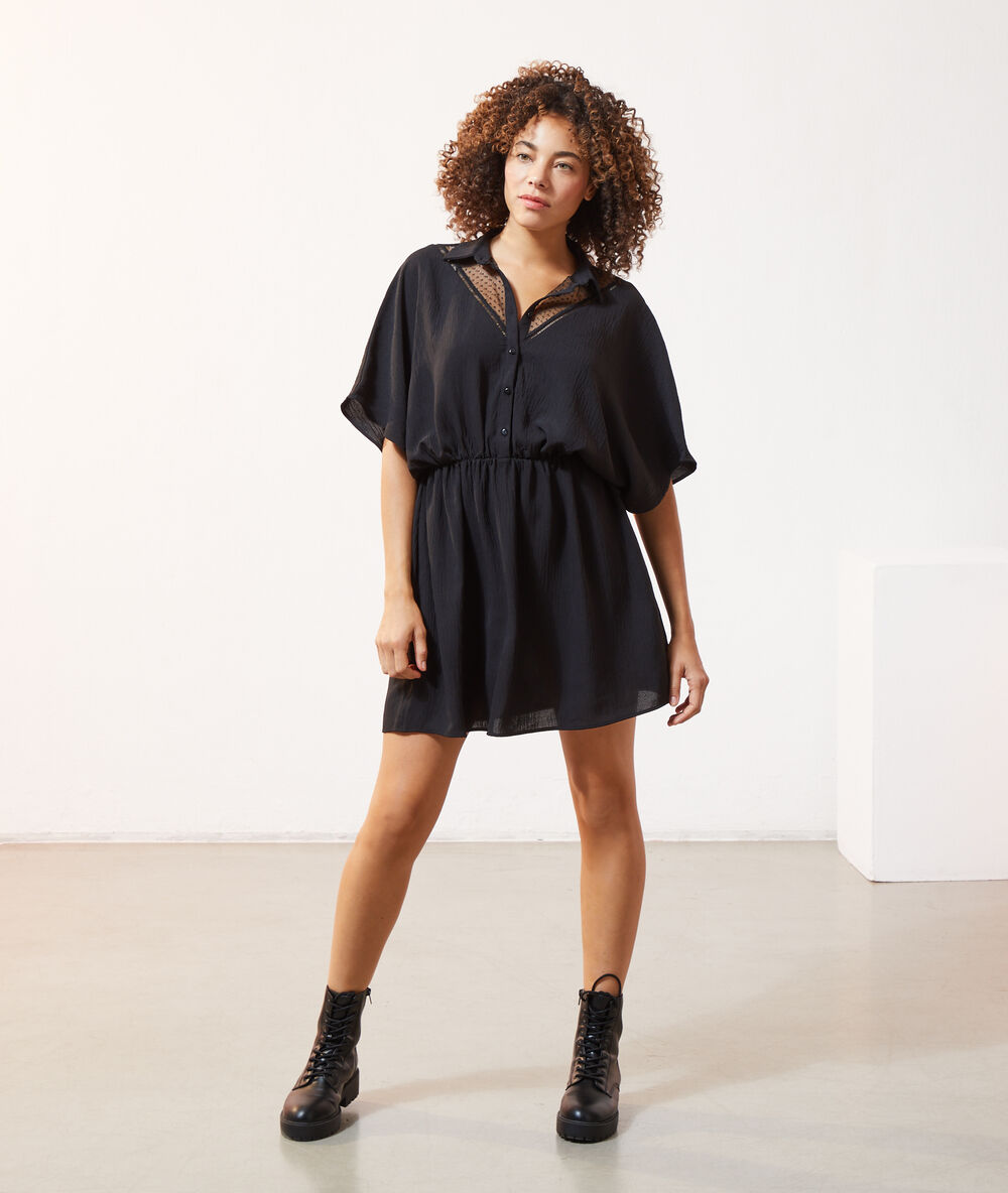 Robe chemise noir.