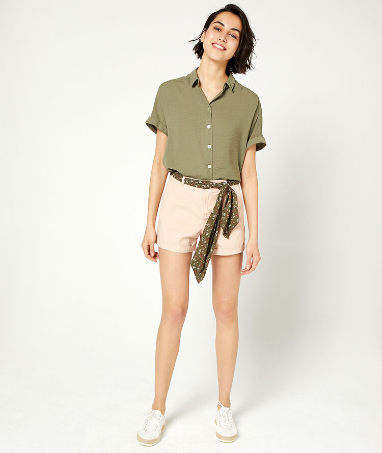 Short avec foulard blush.