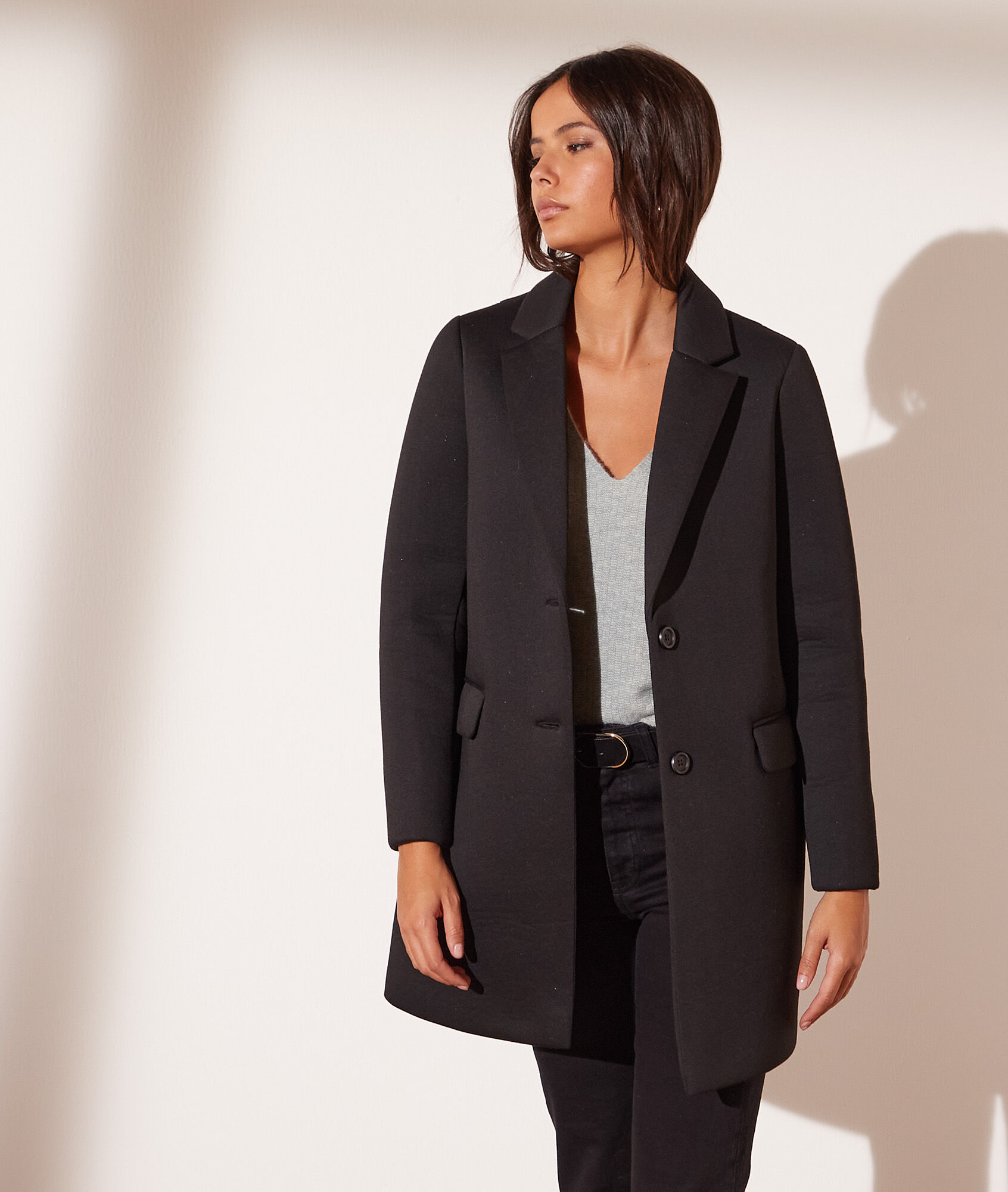 Manteau coupe droite - Vicm - XS - Noir - Femme - Etam