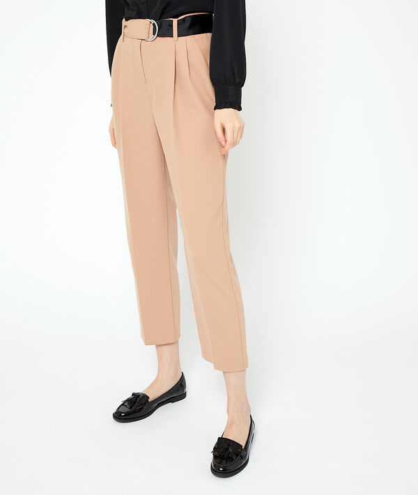 Pantalon carotte ceinturé Pantalon carotte ceinturé
