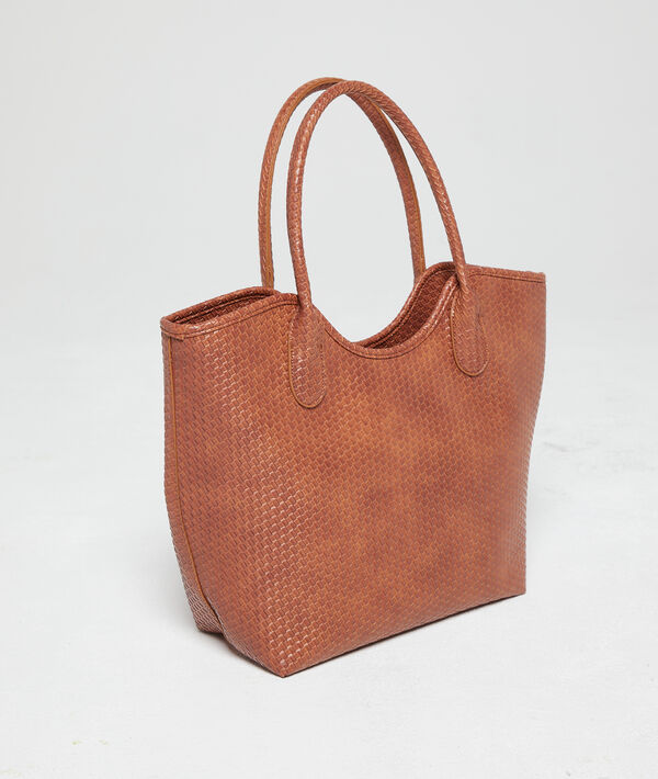 Sac cabas effet tressé Sac cabas effet tressé