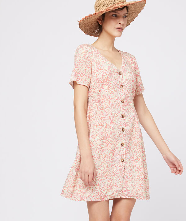 Robe à imprimé fleuri et boutons Robe à imprimé fleuri et boutons