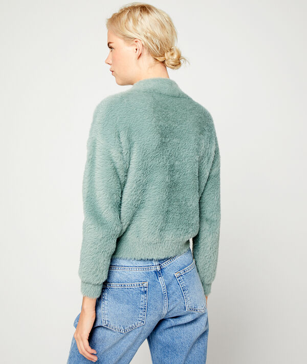 Pull col montant en maille fluffy Pull col montant en maille fluffy