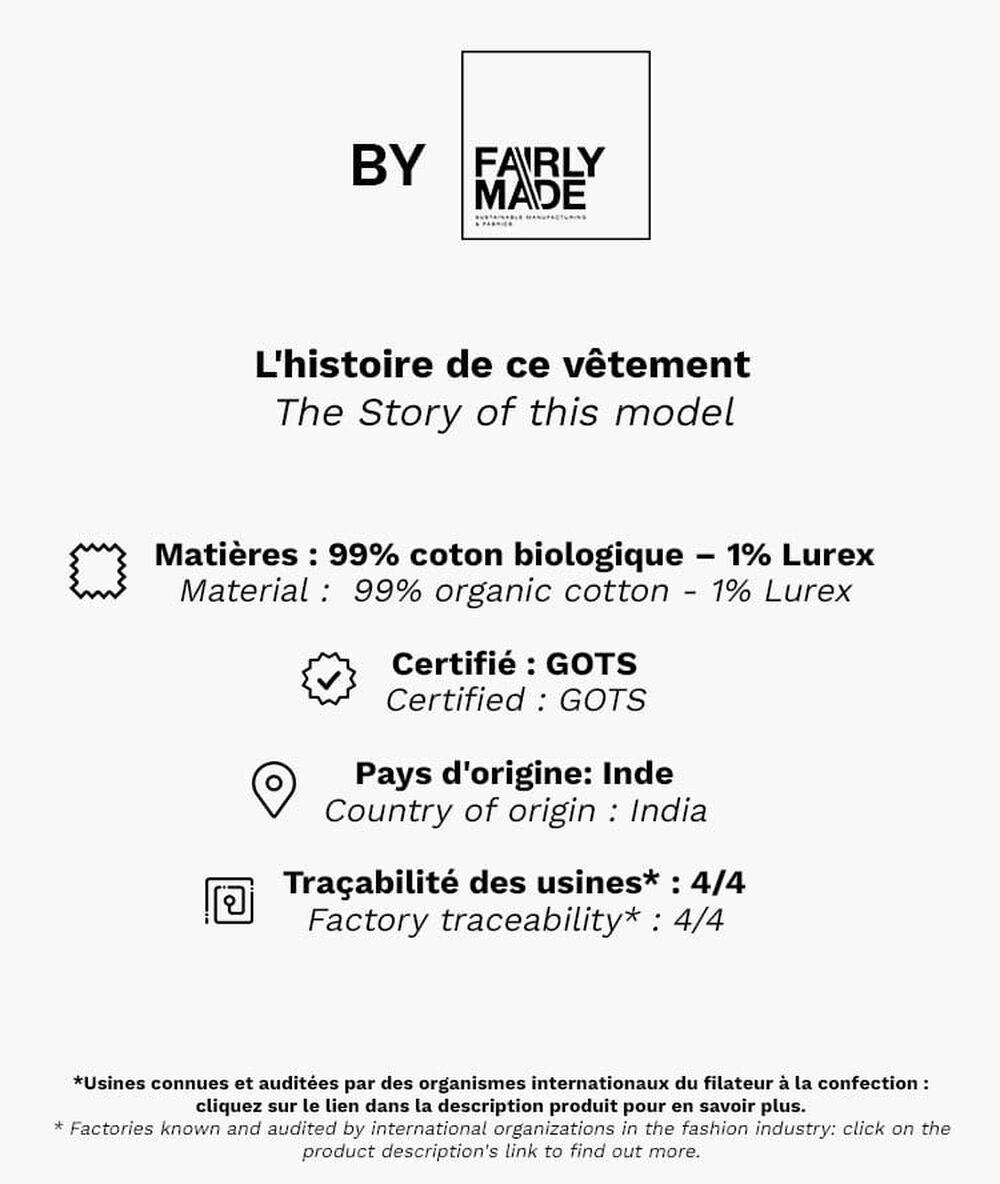 Chemisier à rayures marine.