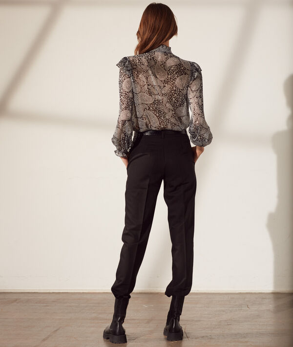 Chemise transparente manches volants Chemise transparente manches volants