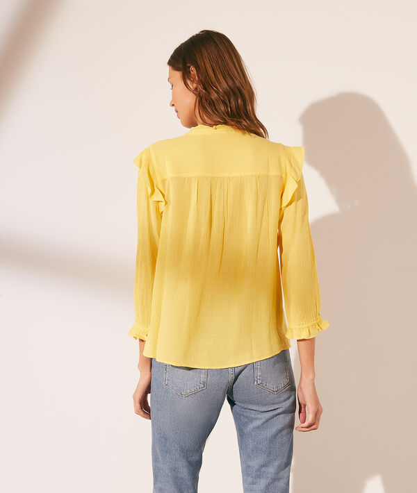 Chemise à volants avec détails en dentelle Chemise à volants avec détails en dentelle
