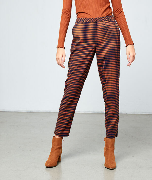 Pantalon droit à carreaux Pantalon droit à carreaux