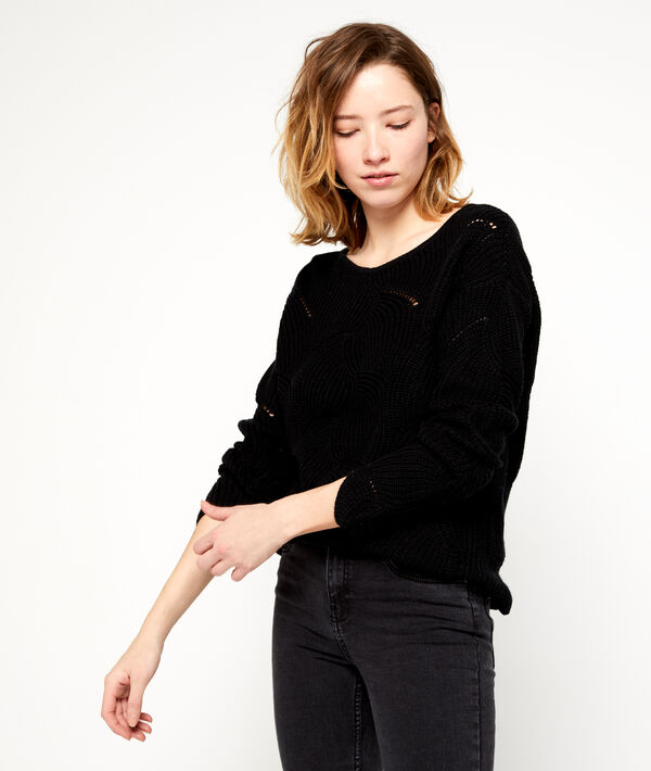 Pull en grosse maille ajourée Pull en grosse maille ajourée