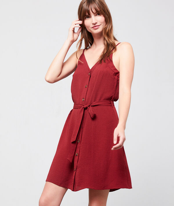 Robe fluide boutonnée et ceinturée Robe fluide boutonnée et ceinturée