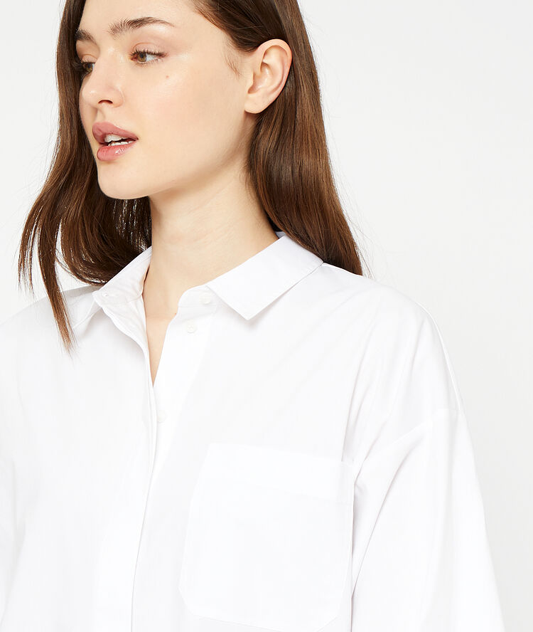 Chemise unie blanc.