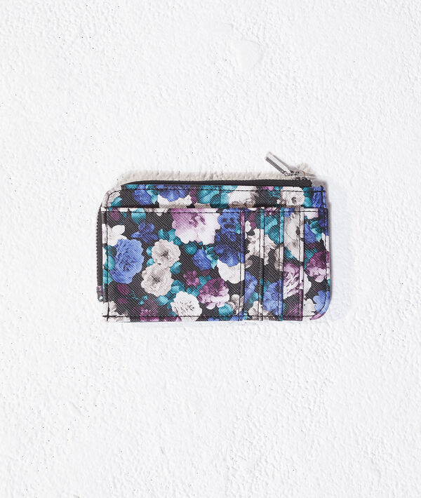 Porte-monnaie imprimé fleuri - LILLA - TU - Bleu - Femme - Etam