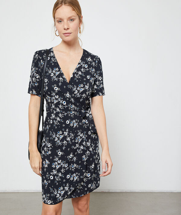 Robe cache-coeur imprimé fleuri Robe cache-coeur imprimé fleuri