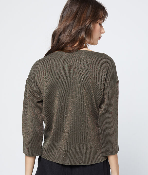 Pull en maille à fils métallisés Pull en maille à fils métallisés