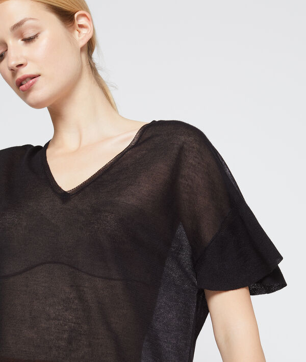 T-shirt effet transparent en maille fine T-shirt effet transparent en maille fine