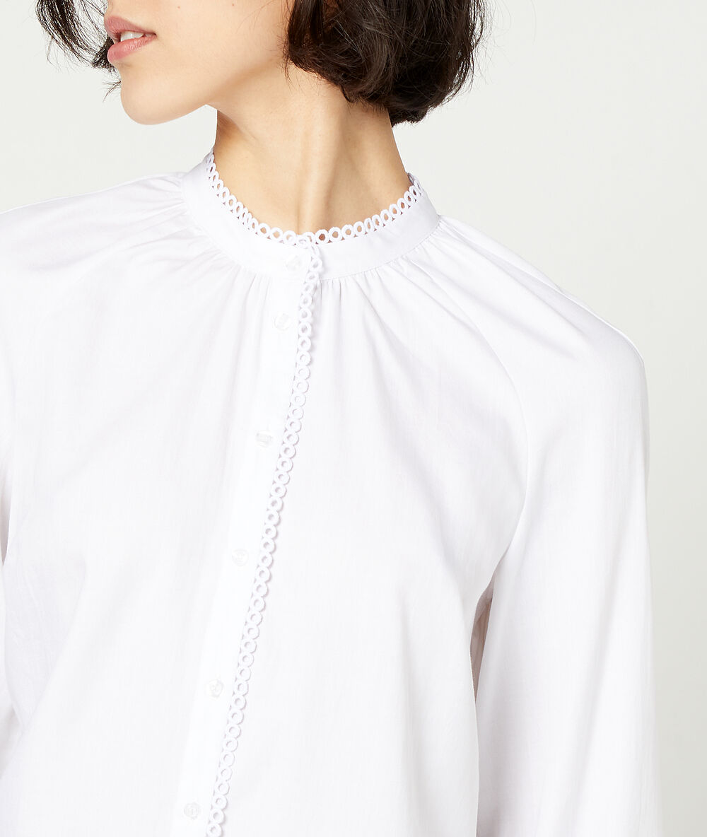 Blouse détails guipure blanc.