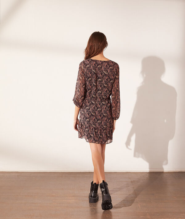 Robe fluide imprimée à nouer Robe fluide imprimée à nouer